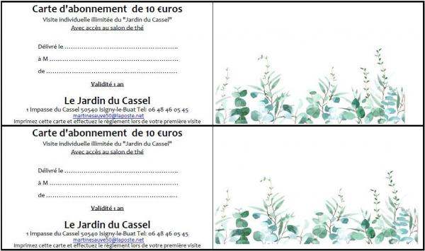 Carte abonnement